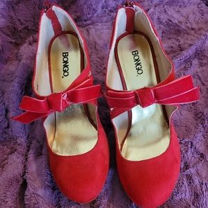 Bongo Red Bow Heels 👠🎀